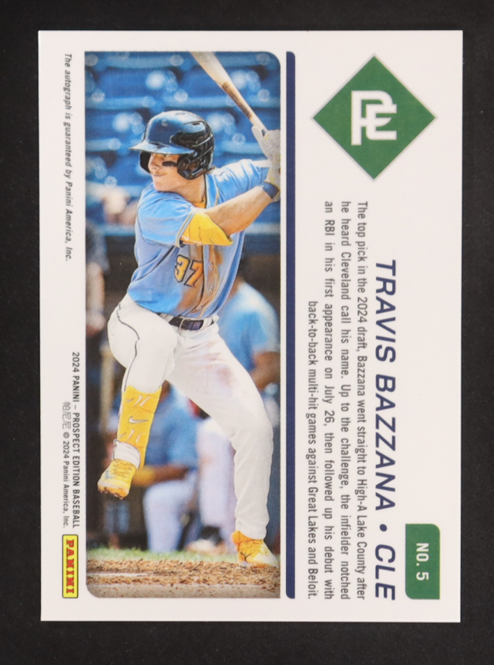 Travis Bazzana 2024 Panini Prospect Edition Holo Prospect Ticket Signatures #5 RC at PristineAuction.com Travis Bazzana 2024 Panini Prospect Edition Holo Prospect Ticket Signatures #5 RC at PristineAuction.com
