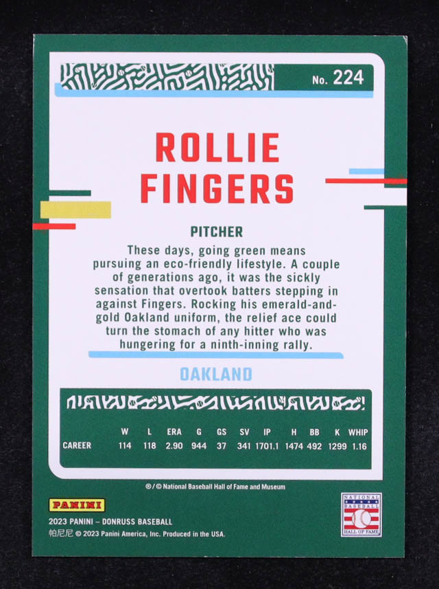 Rollie Fingers 2023 Donruss Holo Red #224 #0084/2023 at PristineAuction.com Rollie Fingers 2023 Donruss Holo Red #224 #0084/2023 at PristineAuction.com