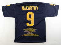J.J. McCarthy Signed Career Highlight Stat Jersey (Beckett) at PristineAuction.com