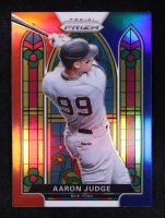 Aaron Judge 2021 Panini Prizm Stained Glass Prizms Red White and Blue #5 at PristineAuction.com