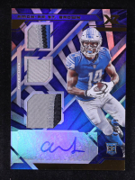 Amon-Ra St. Brown 2021 Panini XR Blue #231 Jersey Autograph #44/49 RC at PristineAuction.com