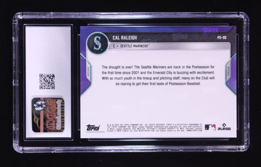 Cal Raleigh 2022 Topps Now Postseason #PS95 RC (CGC 10) at PristineAuction.com Cal Raleigh 2022 Topps Now Postseason #PS95 RC (CGC 10) at PristineAuction.com