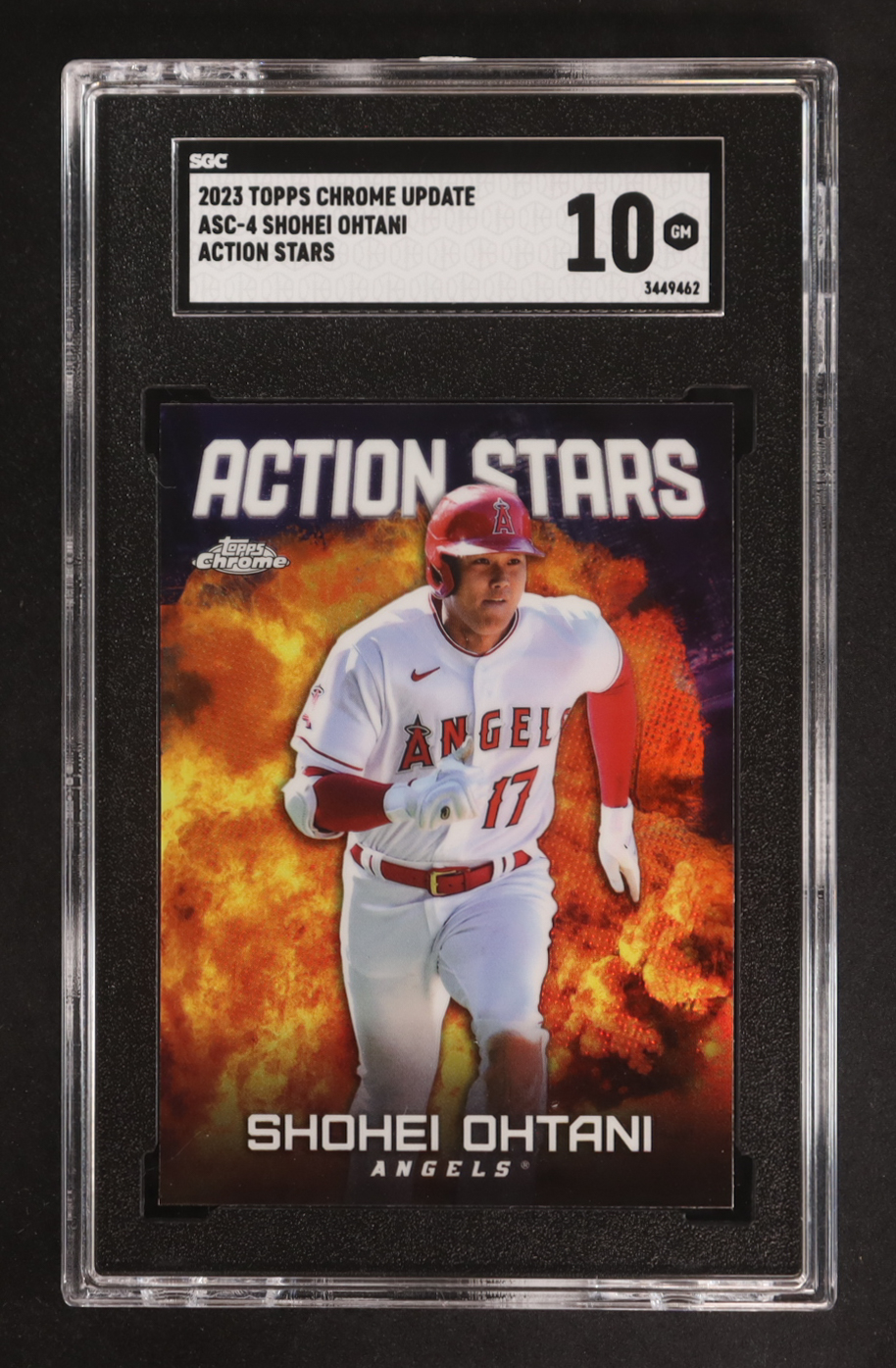 Shohei Ohtani 2023 Topps Chrome Update Action Stars #ASC4 (SGC 10) at PristineAuction.com Shohei Ohtani 2023 Topps Chrome Update Action Stars #ASC4 (SGC 10) at PristineAuction.com