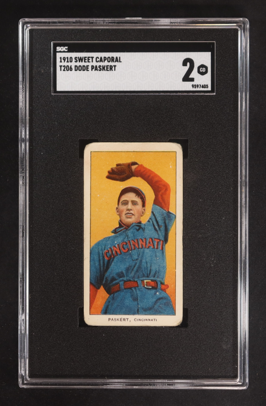 Dode Paskert 1909-11 T206 #379 (SGC 2) at PristineAuction.com Dode Paskert 1909-11 T206 #379 (SGC 2) at PristineAuction.com