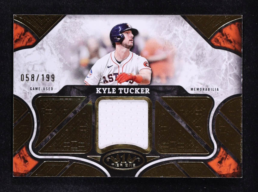 Kyle Tucker 2025 Topps Tier One Relics #T1RKT #058/199 at PristineAuction.com Kyle Tucker 2025 Topps Tier One Relics #T1RKT #058/199 at PristineAuction.com