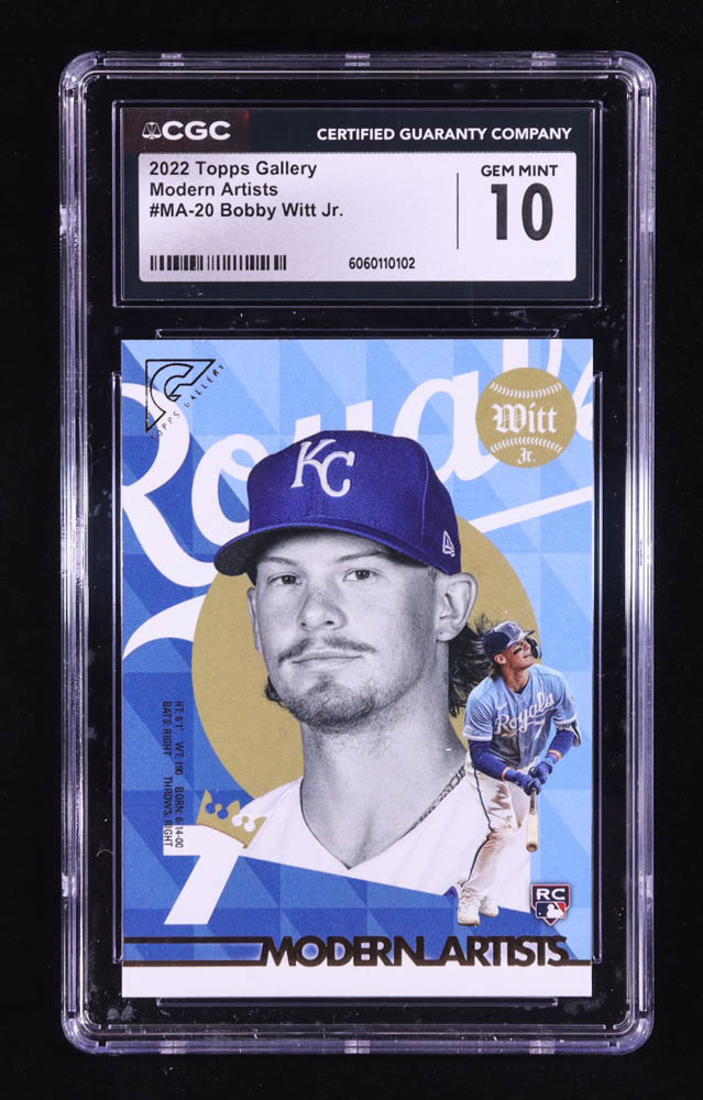 Bobby Witt Jr. 2022 Topps Gallery Modern Artists #MA20 RC (CGC 10) at PristineAuction.com Bobby Witt Jr. 2022 Topps Gallery Modern Artists #MA20 RC (CGC 10) at PristineAuction.com