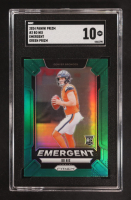 Bo Nix 2024 Panini Prizm Emergent Prizms Green #3 RC (SGC 10) at PristineAuction.com