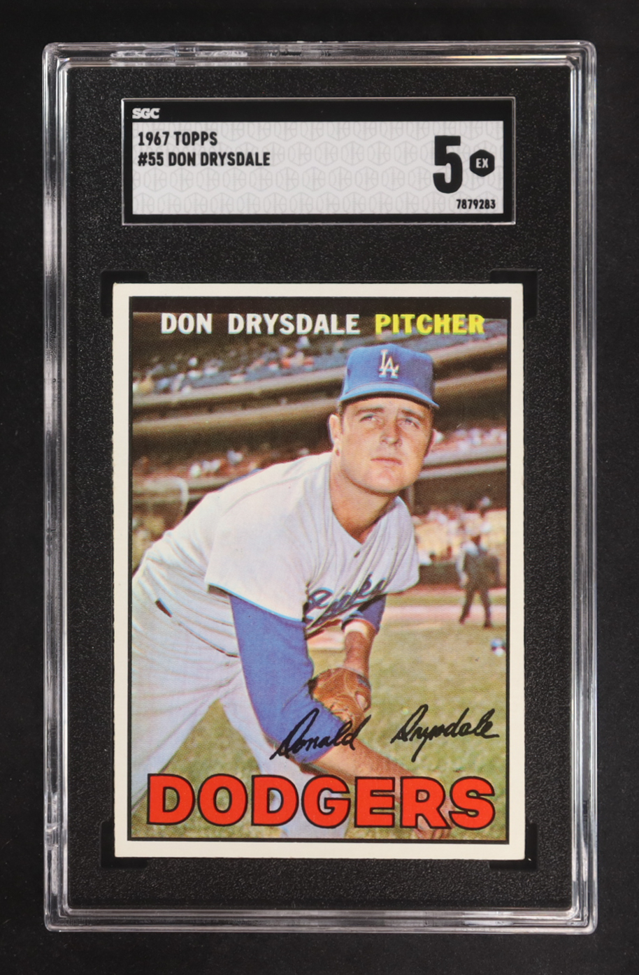 Don Drysdale 1967 Topps #55 (SGC 5) at PristineAuction.com Don Drysdale 1967 Topps #55 (SGC 5) at PristineAuction.com