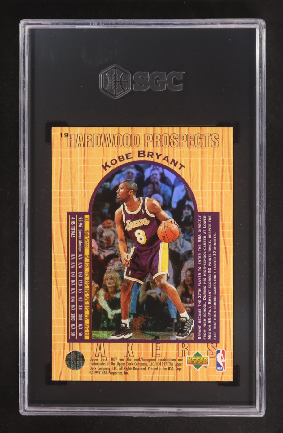 Kobe Bryant 1996-97 UD3 #19 RC (SGC 9.5) at PristineAuction.com Kobe Bryant 1996-97 UD3 #19 RC (SGC 9.5) at PristineAuction.com