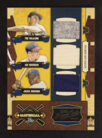 Ted Williams / Lou Boudreau / Jackie Robinson 2008 Prime Cuts Material Triples #8 #14/25 at PristineAuction.com