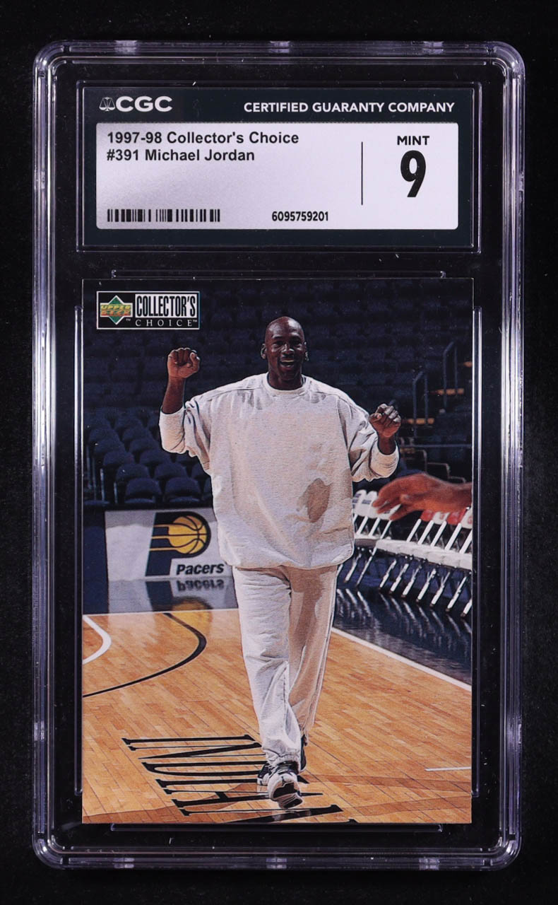 Michael Jordan 1997-98 Collector's Choice Michael's Magic #391 (CGC 9) at PristineAuction.com Michael Jordan 1997-98 Collector's Choice Michael's Magic #391 (CGC 9) at PristineAuction.com