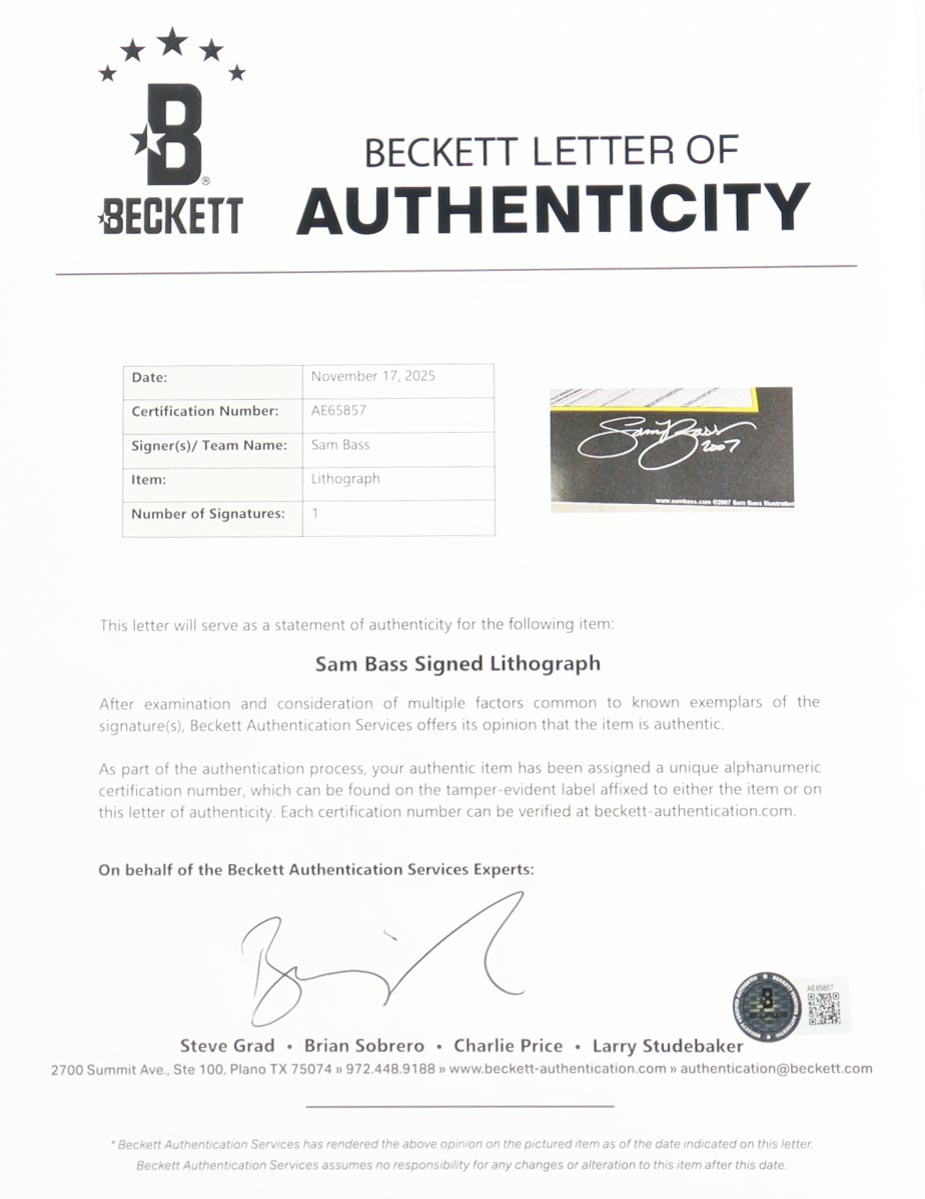 Sam Bass Signed NASCAR "Where The Wild Things Are" Custom Framed Art Print Display (Beckett) at PristineAuction.com Sam Bass Signed NASCAR "Where The Wild Things Are" Custom Framed Art Print Display (Beckett) at PristineAuction.com