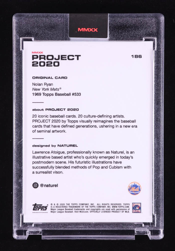 Nolan Ryan 2020 Topps Project 2020 #186 / Naturel at PristineAuction.com Nolan Ryan 2020 Topps Project 2020 #186 / Naturel at PristineAuction.com
