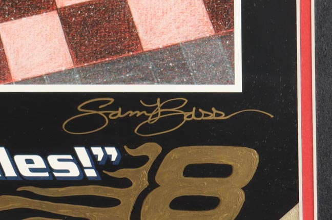 Sam Bass Signed NASCAR LE "8 Simple Rules" Custom Framed Art Print Display (Beckett) at PristineAuction.com Sam Bass Signed NASCAR LE "8 Simple Rules" Custom Framed Art Print Display (Beckett) at PristineAuction.com