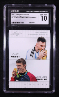 Lionel Messi / Michael Phelps 2024 Leaf Special Release Exclusive Legends Edition #ELE-26 (CGC 10) at PristineAuction.com