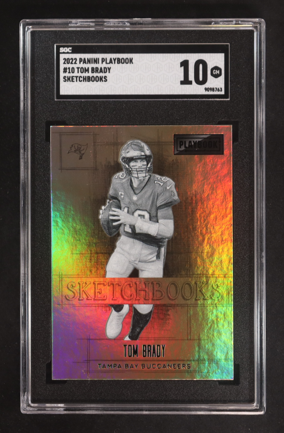 Tom Brady 2022 Panini Playbook Sketchbooks #10 (SGC 10) at PristineAuction.com Tom Brady 2022 Panini Playbook Sketchbooks #10 (SGC 10) at PristineAuction.com