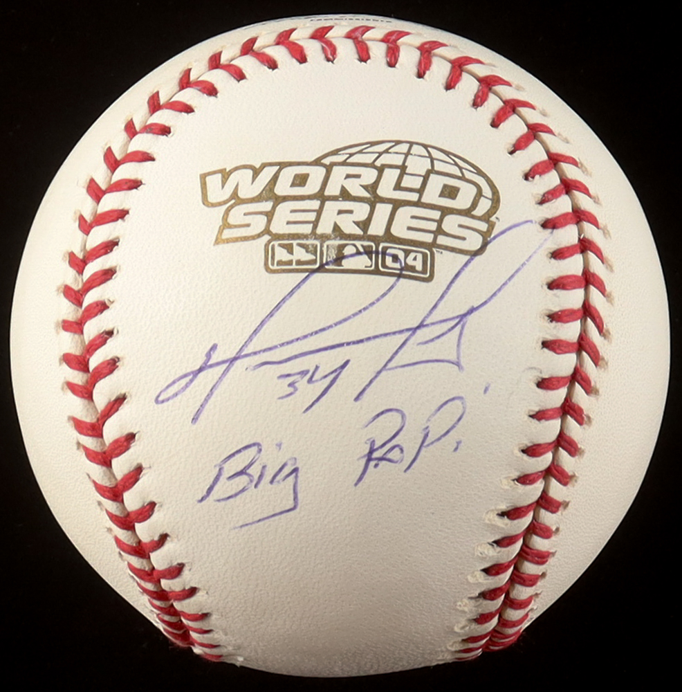 David Ortiz Signed 2004 World Seriers Logo Baseball Inscribed "Big Papi" (Steiner) at PristineAuction.com David Ortiz Signed 2004 World Seriers Logo Baseball Inscribed "Big Papi" (Steiner) at PristineAuction.com