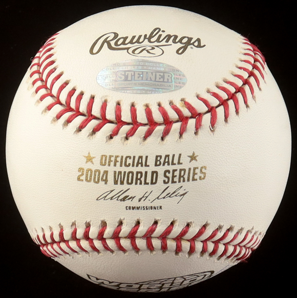 David Ortiz Signed 2004 World Seriers Logo Baseball Inscribed "Big Papi" (Steiner) at PristineAuction.com David Ortiz Signed 2004 World Seriers Logo Baseball Inscribed "Big Papi" (Steiner) at PristineAuction.com
