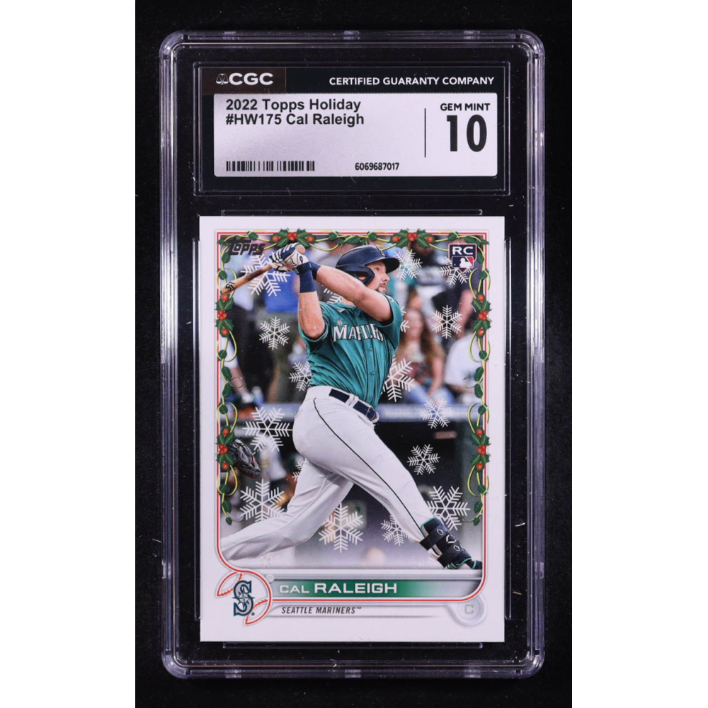 Cal Raleigh 2022 Topps Holiday #HW175 RC (CGC 10) at PristineAuction.com