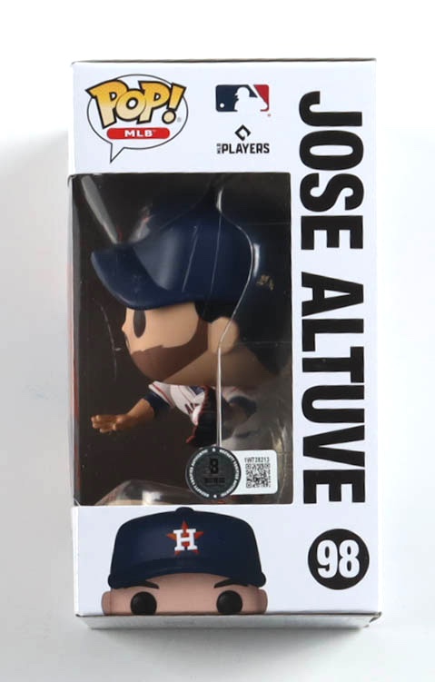 Jose Altuve Signed "Astros" #98 Funko Pop! Vinyl Figure Inscribed "17 AL MVP" (Beckett) at PristineAuction.com Jose Altuve Signed "Astros" #98 Funko Pop! Vinyl Figure Inscribed "17 AL MVP" (Beckett) at PristineAuction.com
