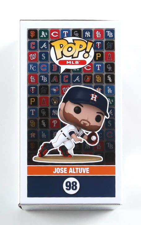 Jose Altuve Signed "Astros" #98 Funko Pop! Vinyl Figure Inscribed "17 AL MVP" (Beckett) at PristineAuction.com Jose Altuve Signed "Astros" #98 Funko Pop! Vinyl Figure Inscribed "17 AL MVP" (Beckett) at PristineAuction.com