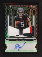 Drake London 2022 Panini Obsidian Rookie Jersey Ink Electric Etch Green #4 RC #35/50 at PristineAuction.com