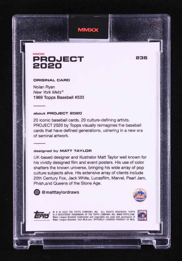 Nolan Ryan 2020 Topps Project 2020 #236 / Matt Taylor at PristineAuction.com Nolan Ryan 2020 Topps Project 2020 #236 / Matt Taylor at PristineAuction.com