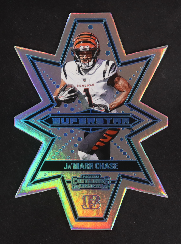 Ja'Marr Chase 2024 Panini Contenders Superstar Die-Cuts #8 at PristineAuction.com Ja'Marr Chase 2024 Panini Contenders Superstar Die-Cuts #8 at PristineAuction.com