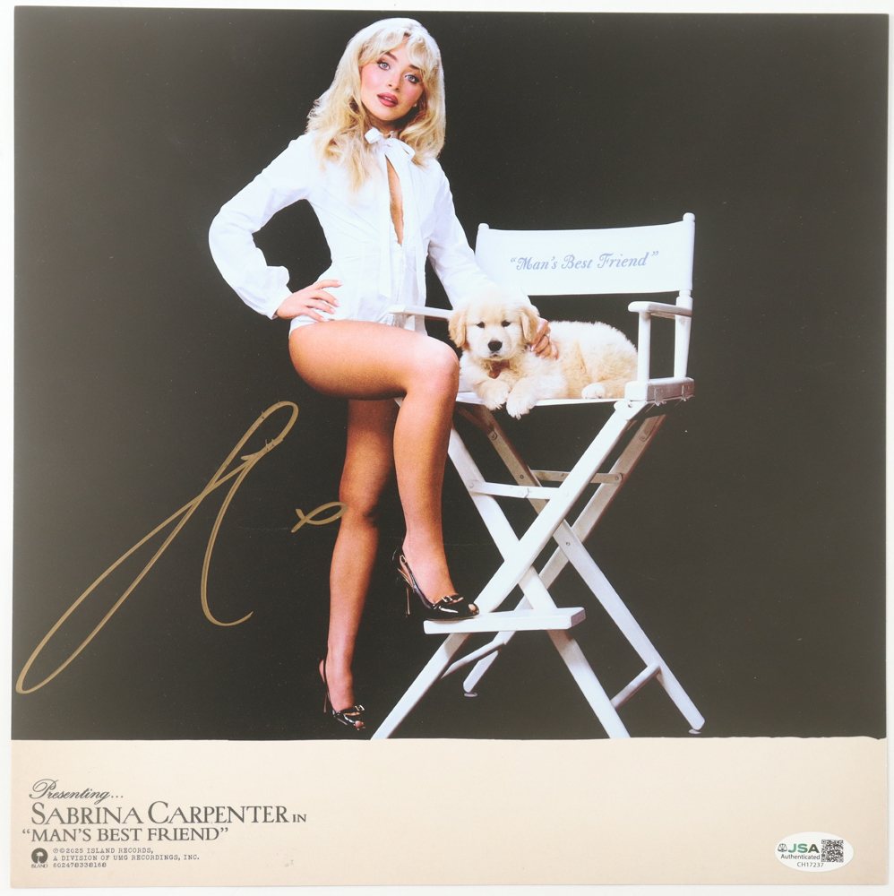 Sabrina Carpenter Signed "Man's Best Friend" Vinyl Record Album Insert With Disc (JSA) at PristineAuction.com Sabrina Carpenter Signed "Man's Best Friend" Vinyl Record Album Insert With Disc (JSA) at PristineAuction.com