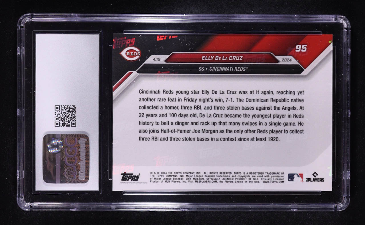 Elly De La Cruz 2024 Topps Now #95 RC (CGC 10) at PristineAuction.com Elly De La Cruz 2024 Topps Now #95 RC (CGC 10) at PristineAuction.com