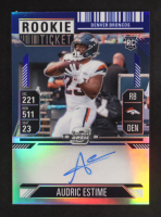 Audric Estime 2024 Panini Contenders Optic Autographs Blue #120 RC #61/75 at PristineAuction.com