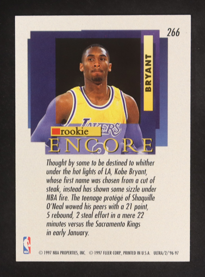 Kobe Bryant 1996-97 Ultra #266 RE RC at PristineAuction.com Kobe Bryant 1996-97 Ultra #266 RE RC at PristineAuction.com