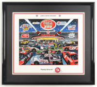 Sam Bass Signed NASCAR LE "Family Drive-In" Custom Framed Art Print Display (Beckett) at PristineAuction.com