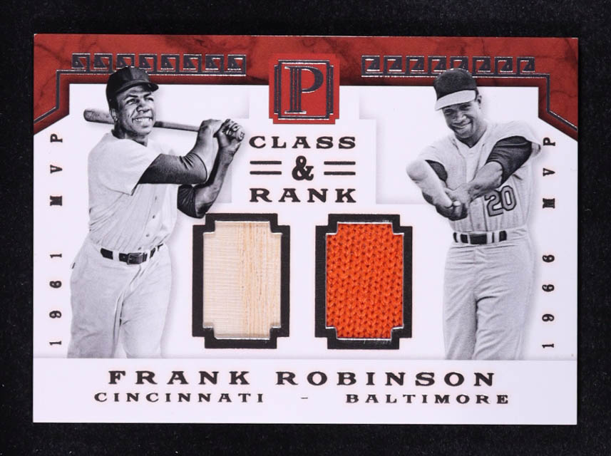 Frank Robinson 2016 Panini Pantheon Class and Rank Dual Materials #1 #61/99 at PristineAuction.com Frank Robinson 2016 Panini Pantheon Class and Rank Dual Materials #1 #61/99 at PristineAuction.com