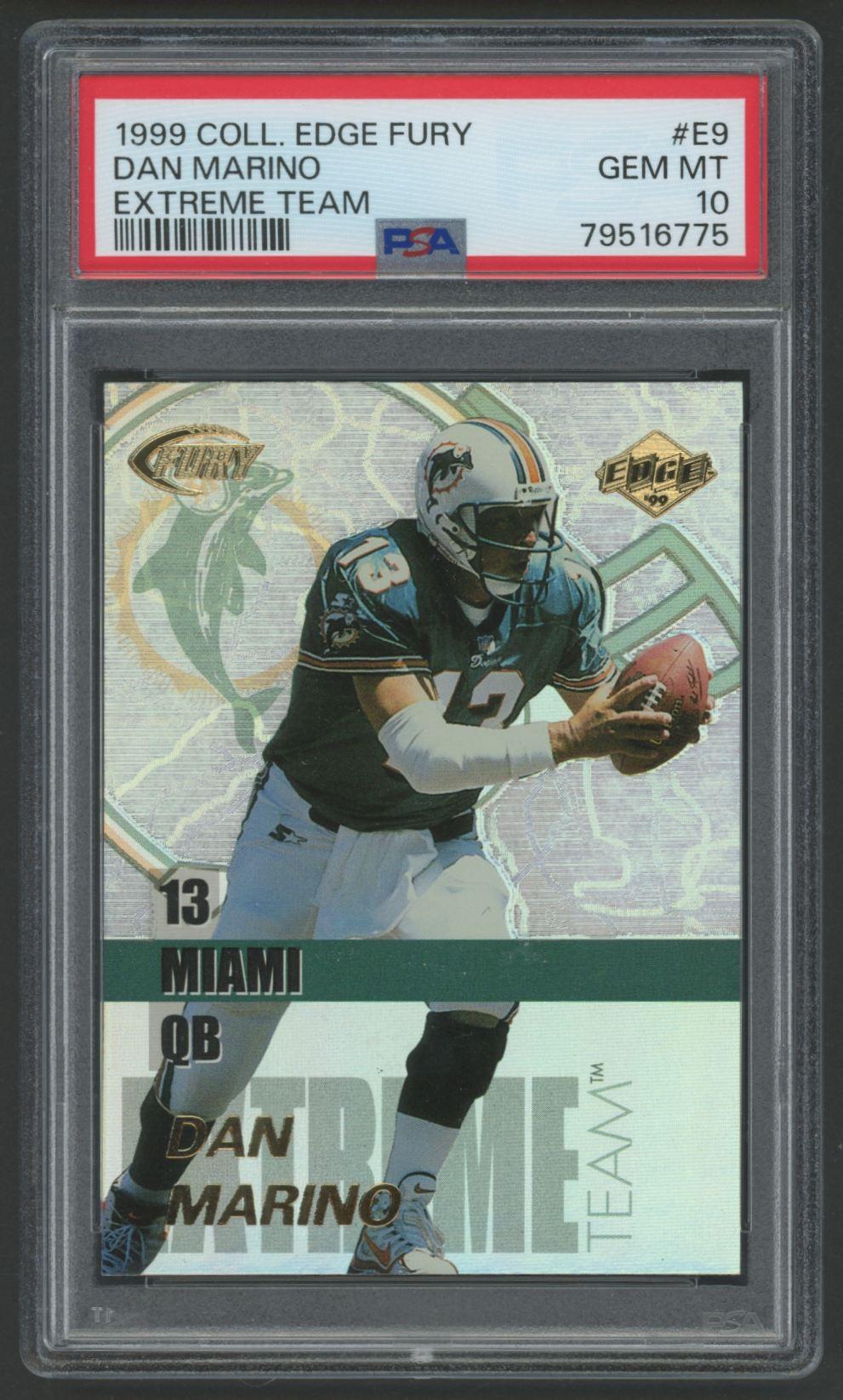 Dan Marino 1999 Collector's Edge Fury Extreme Team #E9 (PSA 10) at PristineAuction.com Dan Marino 1999 Collector's Edge Fury Extreme Team #E9 (PSA 10) at PristineAuction.com