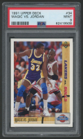 Magic Johnson / Michael Jordan 1991-92 Upper Deck #34 CC (PSA 9) at PristineAuction.com