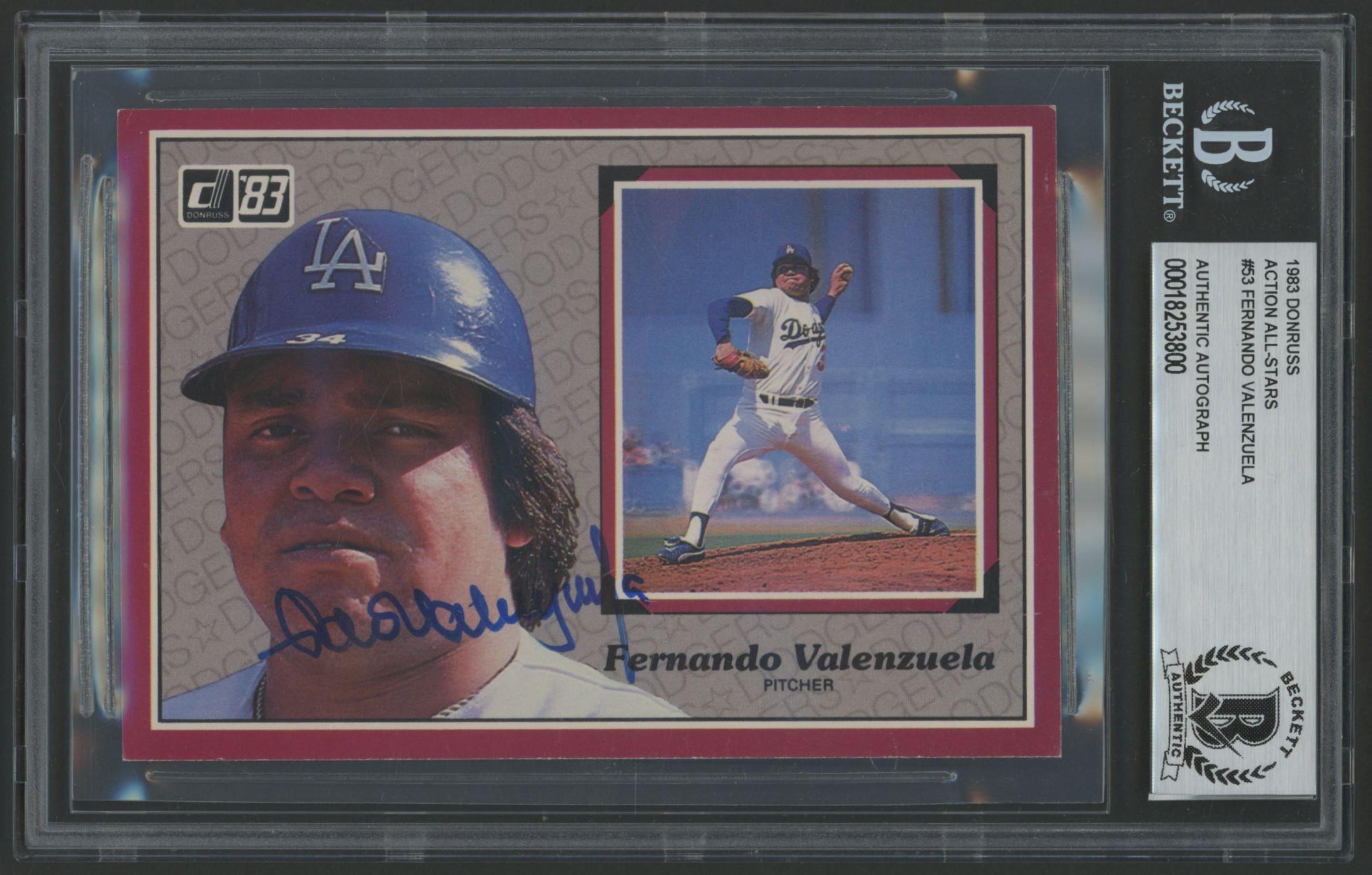 Fernando Valenzuela Signed 1983 Donruss Action All-Stars #53 (BGS) at PristineAuction.com Fernando Valenzuela Signed 1983 Donruss Action All-Stars #53 (BGS) at PristineAuction.com