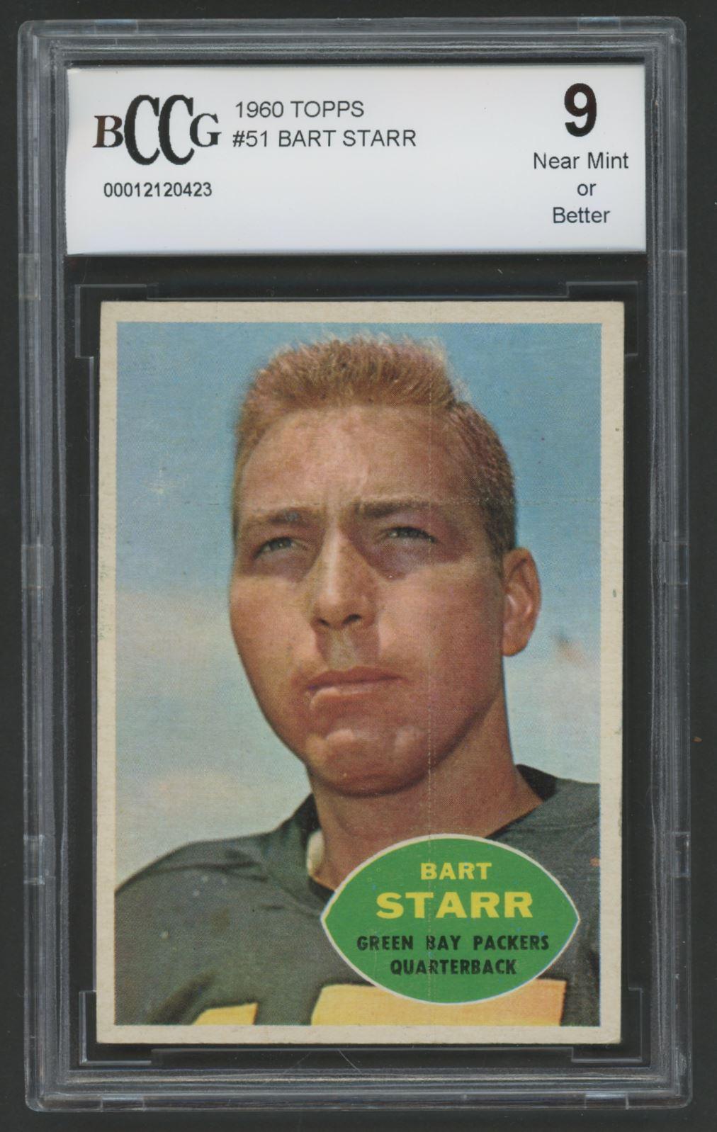Bart Starr 1960 Topps #51 (BCCG 9) at PristineAuction.com Bart Starr 1960 Topps #51 (BCCG 9) at PristineAuction.com