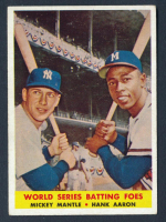 Mickey Mantle / Hank Aaron 1958 Topps #418 World Series Batting Foes at PristineAuction.com