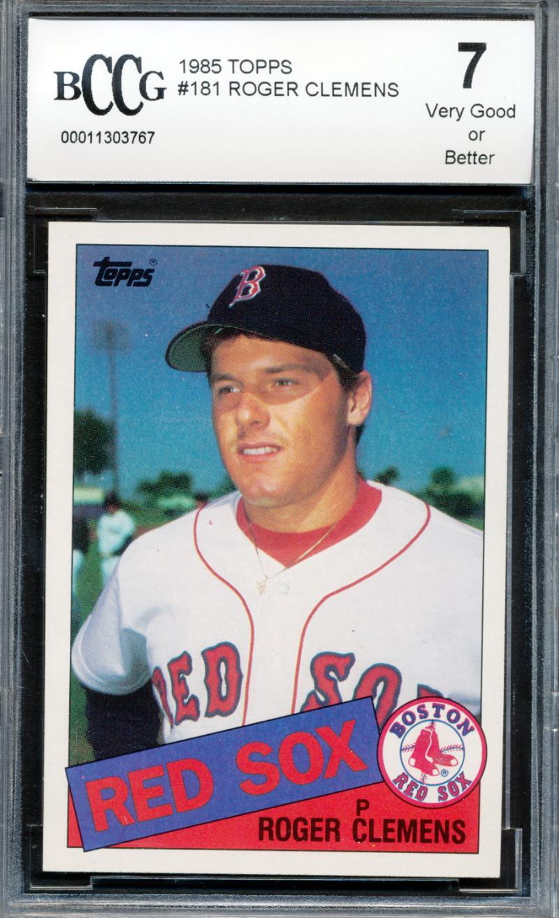 Roger Clemens 1985 Topps #181 RC (BCCG 7) at PristineAuction.com Roger Clemens 1985 Topps #181 RC (BCCG 7) at PristineAuction.com