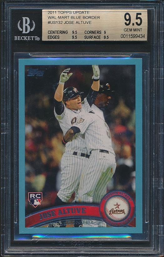 Jose Altuve 2011 Topps Update Wal-Mart Blue Border #US132 RC (BGS 9.5) at PristineAuction.com Jose Altuve 2011 Topps Update Wal-Mart Blue Border #US132 RC (BGS 9.5) at PristineAuction.com