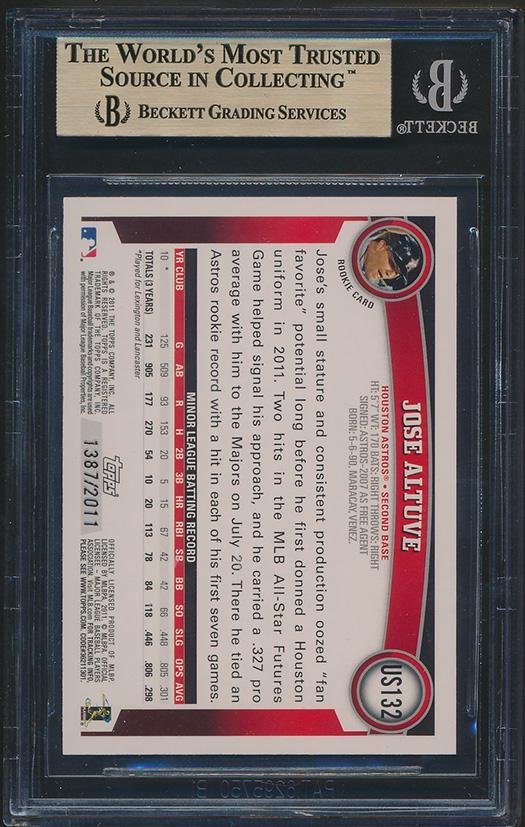 Jose Altuve 2011 Topps Update Gold #US132 (BGS 9.5) at PristineAuction.com Jose Altuve 2011 Topps Update Gold #US132 (BGS 9.5) at PristineAuction.com