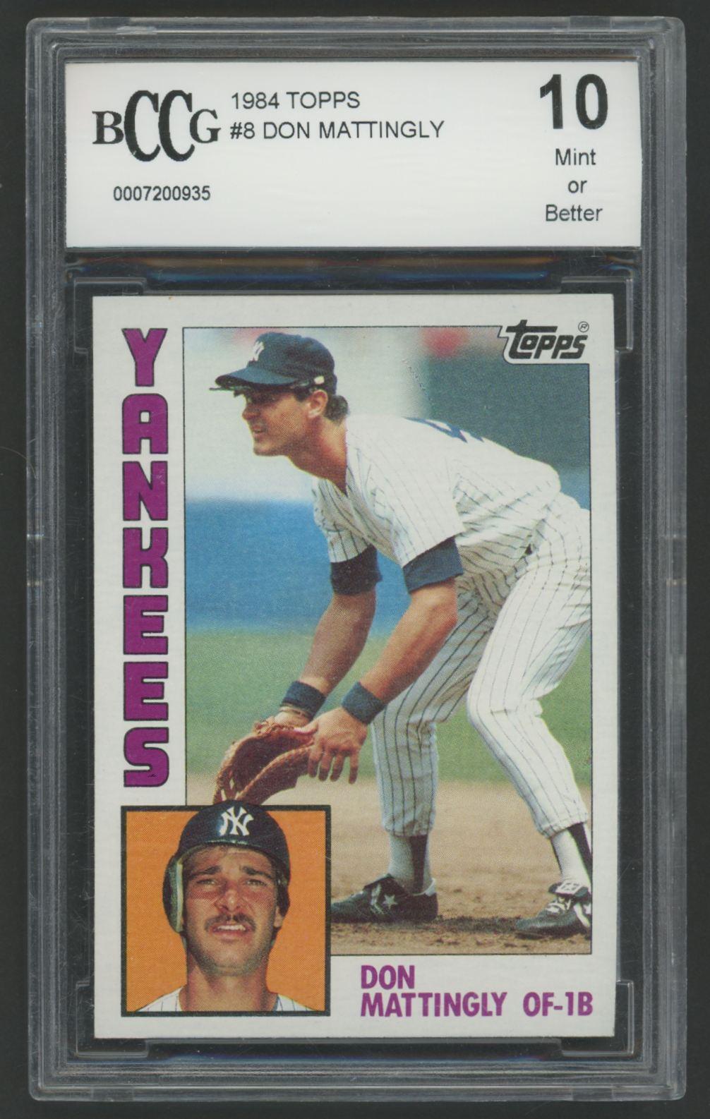 Don Mattingly 1984 Topps #8 RC (BCCG 10) at PristineAuction.com Don Mattingly 1984 Topps #8 RC (BCCG 10) at PristineAuction.com