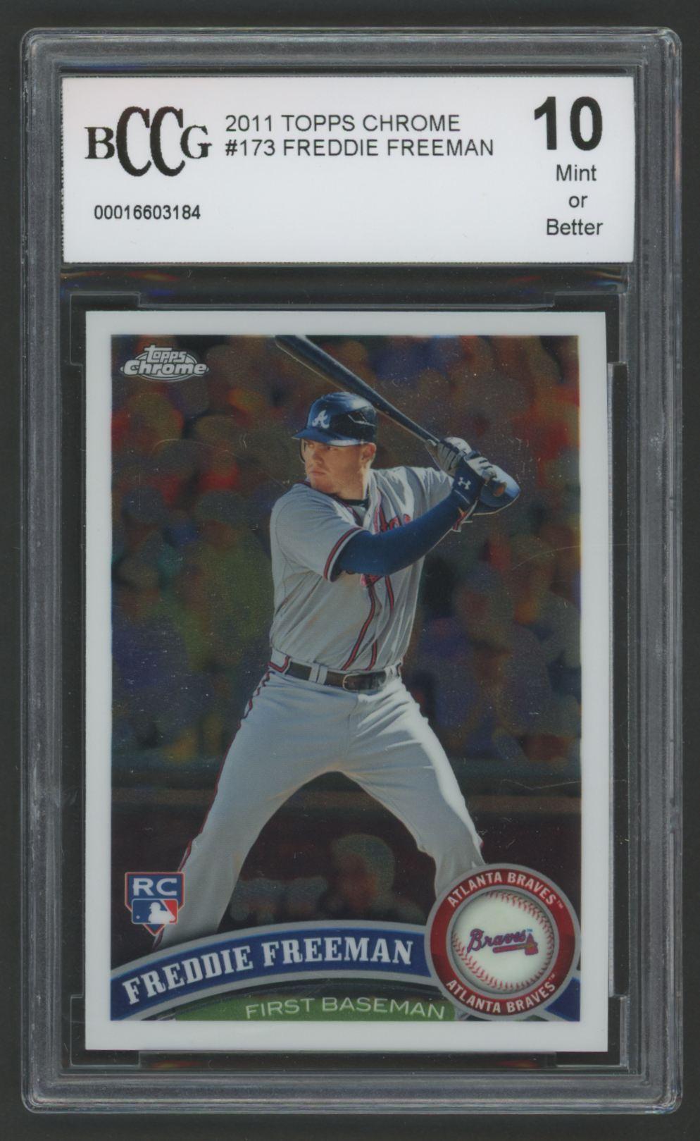 Freddie Freeman 2011 Topps Chrome #173 (BCCG 10) at PristineAuction.com Freddie Freeman 2011 Topps Chrome #173 (BCCG 10) at PristineAuction.com