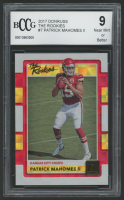 Patrick Mahomes II 2017 Donruss The Rookies #7 RC (BCCG 9) at PristineAuction.com