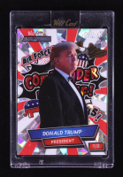 Donald Trump 2024 Wild Card Alumination Comix Commander In Chief! Crystal Silver #ACBCDT5 #8/8 at PristineAuction.com