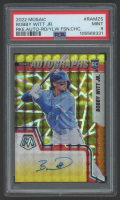 Bobby Witt Jr. 2022 Panini Mosaic Rookie Autographs Mosaic Choice Fusion Red and Yellow #76 RC #53/88 (PSA 9) at PristineAuction.com