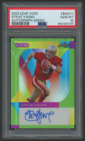 Steve Young 2023 Leaf Vivid Autograph Green #BASY1 #3/4 (PSA 10) at PristineAuction.com