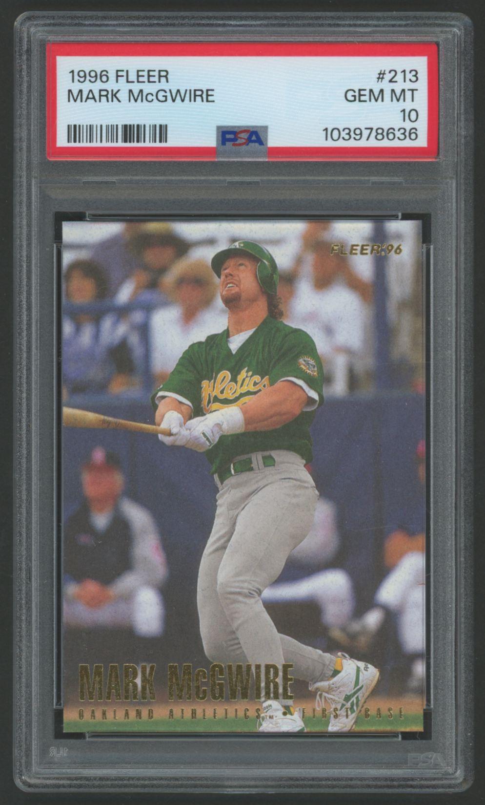 Mark McGwire 1996 Fleer #213 (PSA 10) at PristineAuction.com Mark McGwire 1996 Fleer #213 (PSA 10) at PristineAuction.com