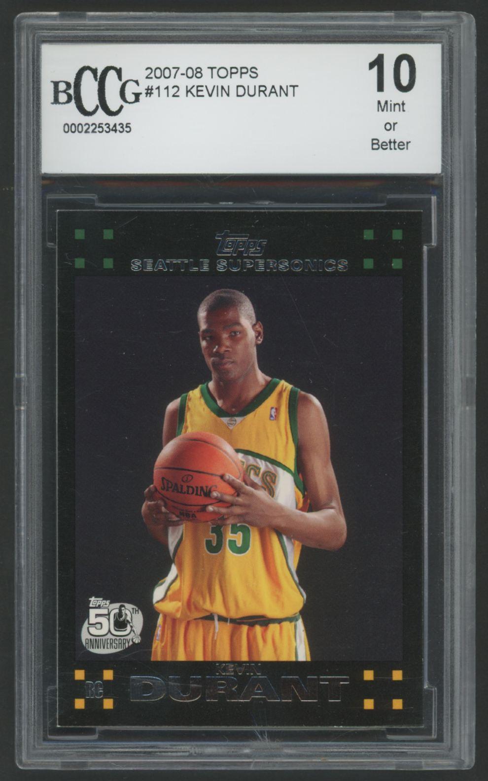 Kevin Durant 2007-08 Topps #112 RC (BCCG 10) at PristineAuction.com Kevin Durant 2007-08 Topps #112 RC (BCCG 10) at PristineAuction.com
